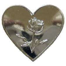1 gram .999 Fine Silver Bar: Valentine Hearts