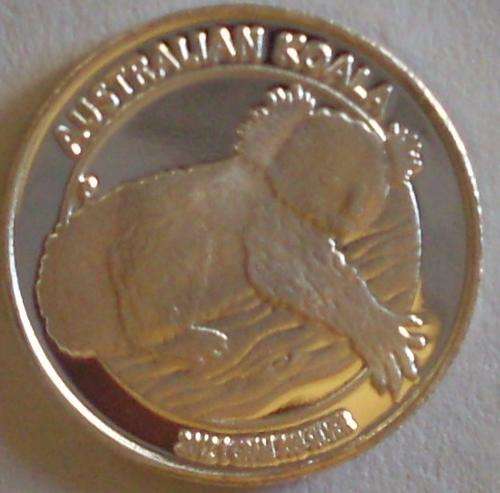 1 gram .999 Fine Silver Round:  Australian Koala Design: Art Bullion