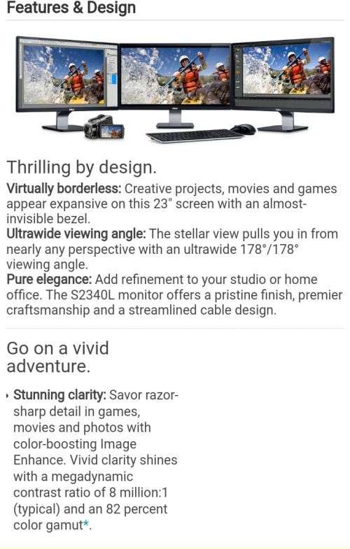 DELL FHD ULTRA WIDE 23INC MONITOR