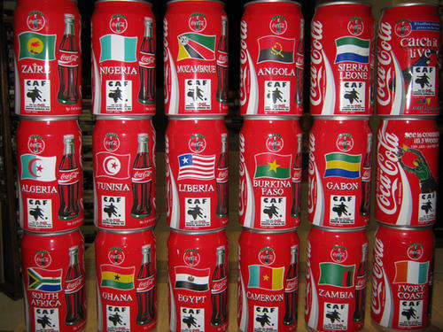 1996 Cup of Nations Coca Cola cans