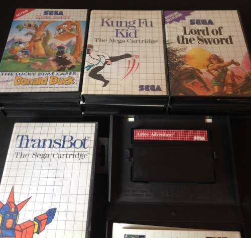 11 ASSORTED  SEGA GAMES. ONE BID FOR THE LOT.