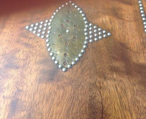 STUNNING WOOD AND BRASS KIST BOUGHT IN KENYA  ABOUT 30 YEARS AGO.