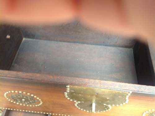 STUNNING WOOD AND BRASS KIST BOUGHT IN KENYA  ABOUT 30 YEARS AGO.