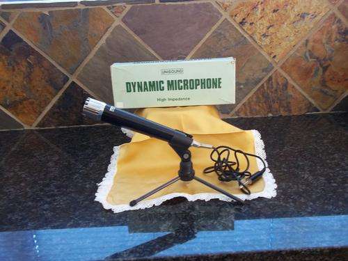 UNISOUND DYNAMIC MICROPHONE WITH STAND IN ORIGINAL BOX MADE IN JAPAN