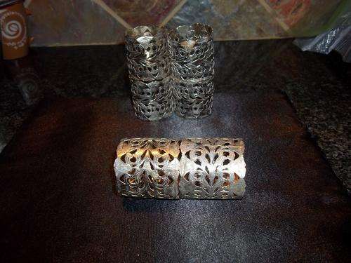 6 SERVIETTE RINGS ART NOUVEU ?