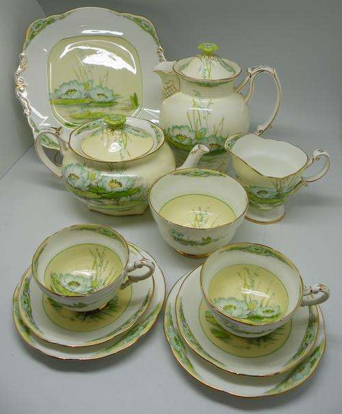 Royal Paragon fine bone china complete Water lily tea set