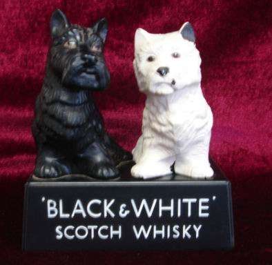 Black and White Scotch Whiskey Scottie Dogs Bar Advertising Ornament