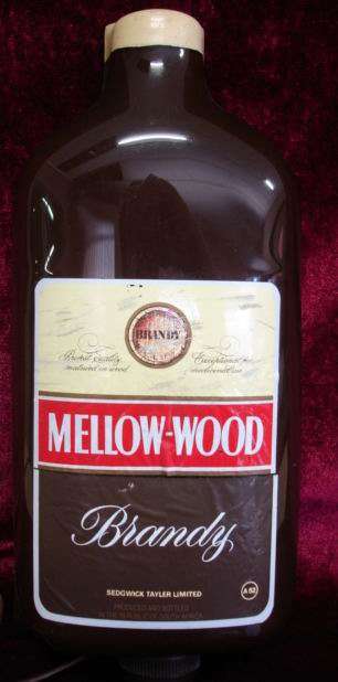 Rare Vintage Advertising Mellow-wood-Brandy Light