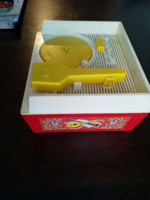 2 Vintage Fisher Price wind up toys - record player and ferris wheel