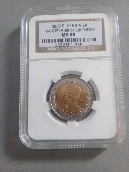 2008 Mandela 80th Birthday coin MS 66