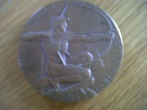 HUGE BRASS MEDAL +60 g AND 50 MM IN DIAMETER