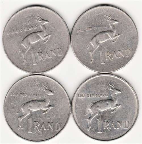SA Presidential R1 Nickel Coins Set (1979,82,85 and 1990)