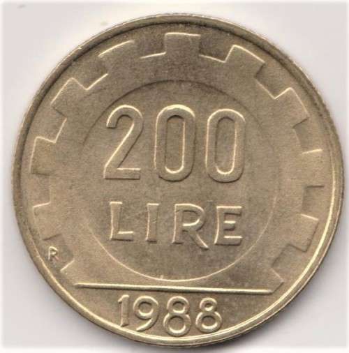 1988 Italy 200 Lire AUNC