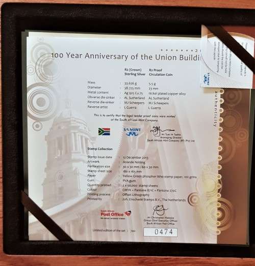 2013 Silver Proof R2 Coin set Union Building 100 Year Anniversary