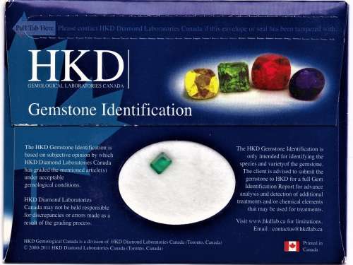 Emerald 0.82ct Green Natural HKD