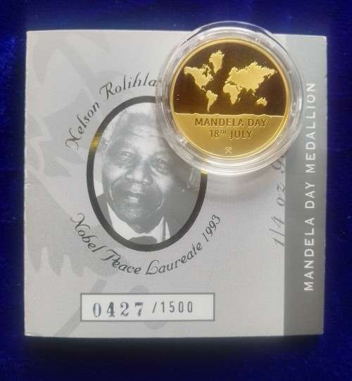 Gold Proof Mandela Day Medallion - 2014 - Limited edition