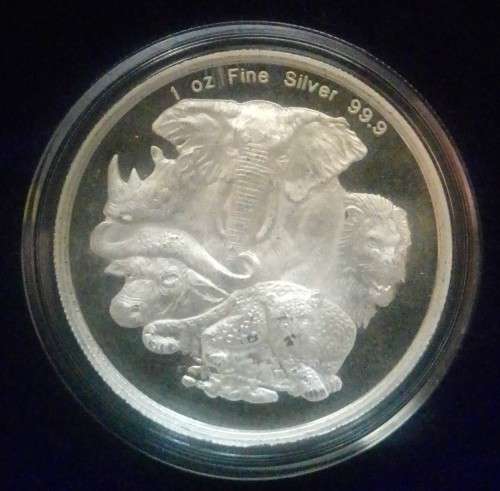 African Big 5 - Rhino 1oz silver
