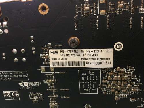HIS Radeon RX470 4gb (has case fans attached)