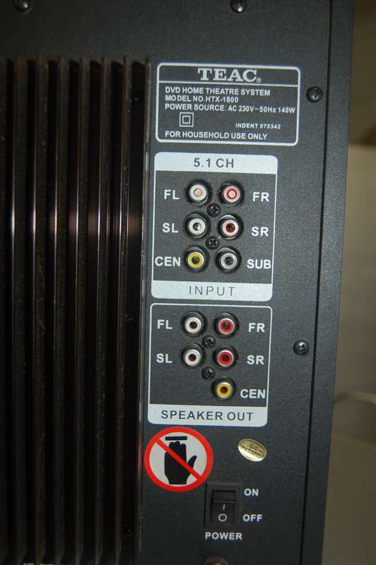 TEAK HOME THEATER SYSTEM USED