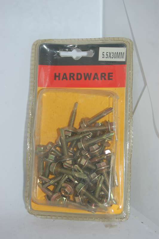 5.5MM BY 20MM BOLT HEAD ZINC PLATED SCREWS PACK APPROX 40 SCREWS