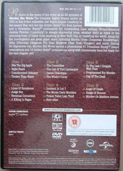 Murder, She Wrote - The Complete Eighth Season