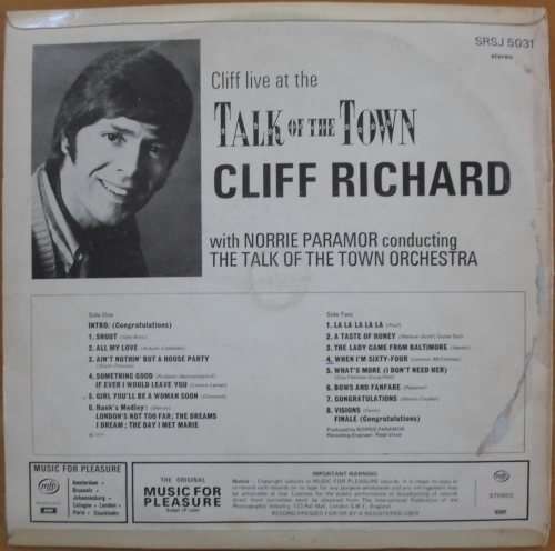 Cliff Richard - Cliff: Live at the Talk of the Town