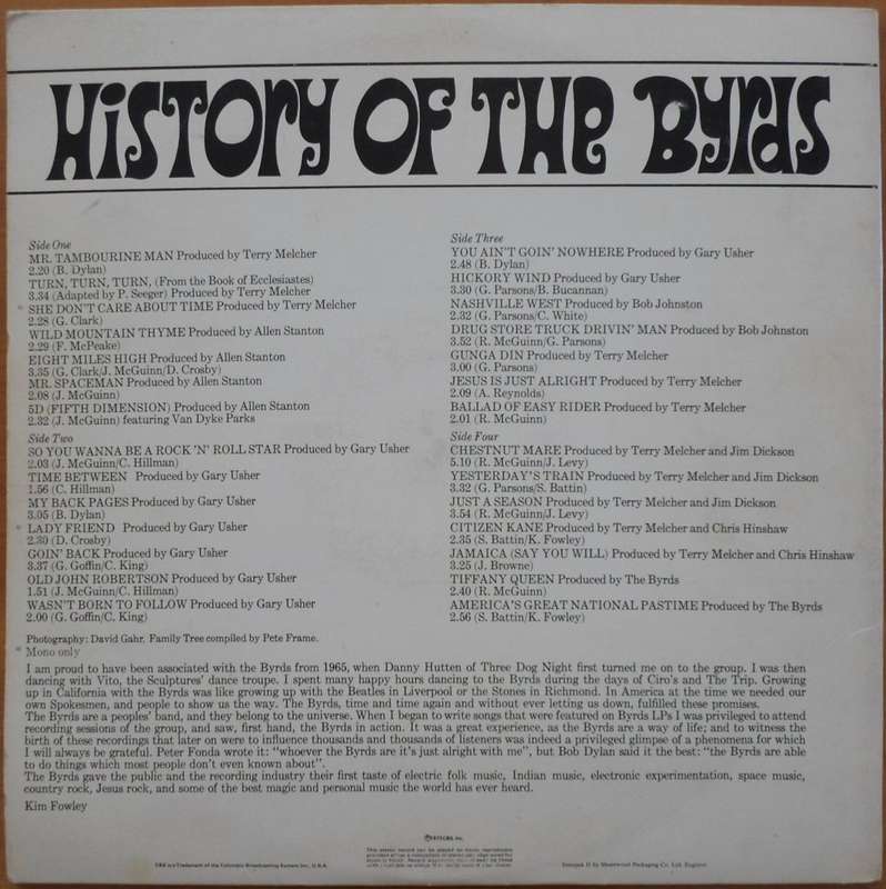 The Byrds - History of The Byrds