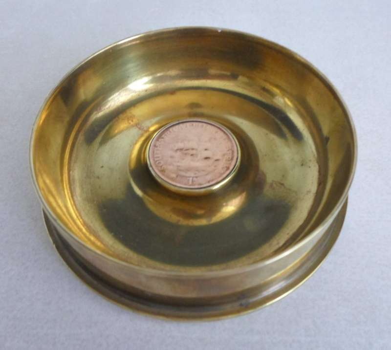 WWII 1941 3.7 Inch Howitzer Shell Case Ashtray