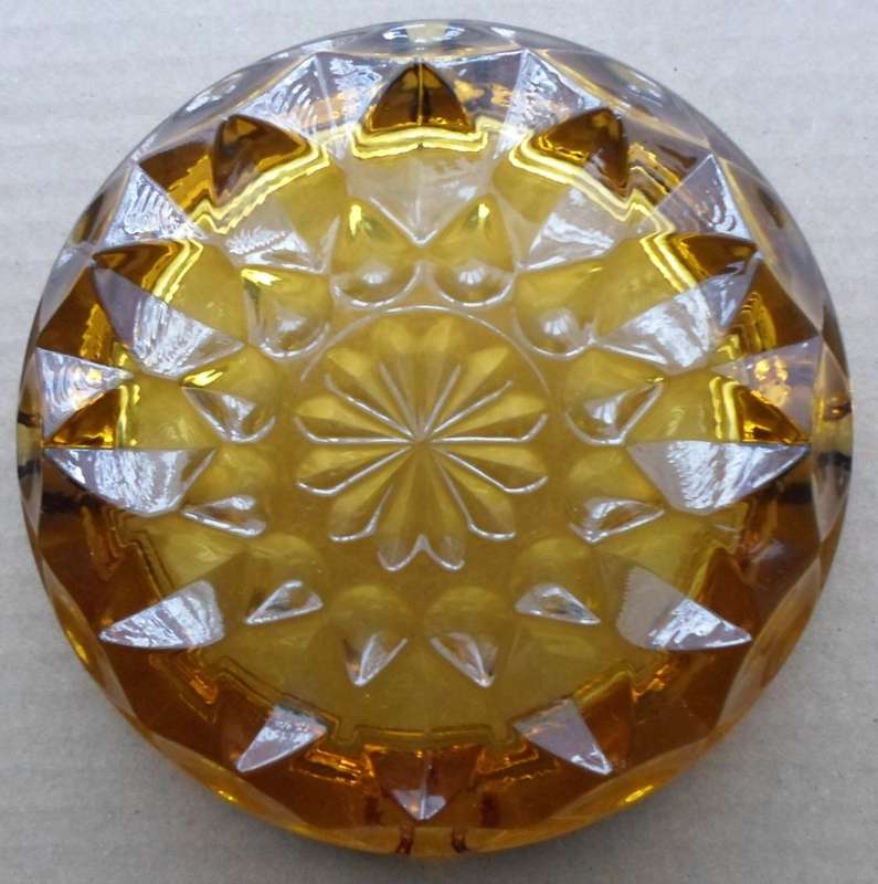 Glass Pattern Ashtray Pair