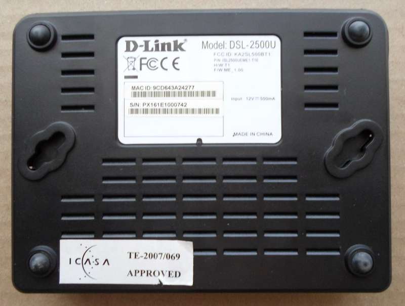 D-Link DSL-2500U ADSL2+ Router