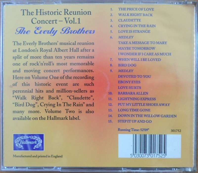 The Everly Brothers - The Historic Reunion Concert Vol. 1