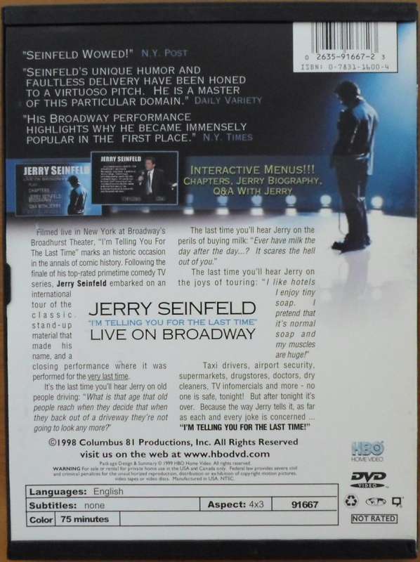 Jerry Seinfeld: I`m Telling You for the Last Time - Live on Broadway