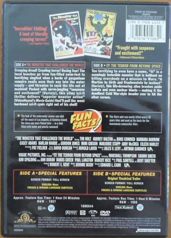The Monster That Challenged the World / It! The Terror from Beyond Space