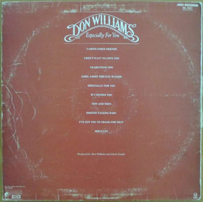 Don Williams - Especially for You