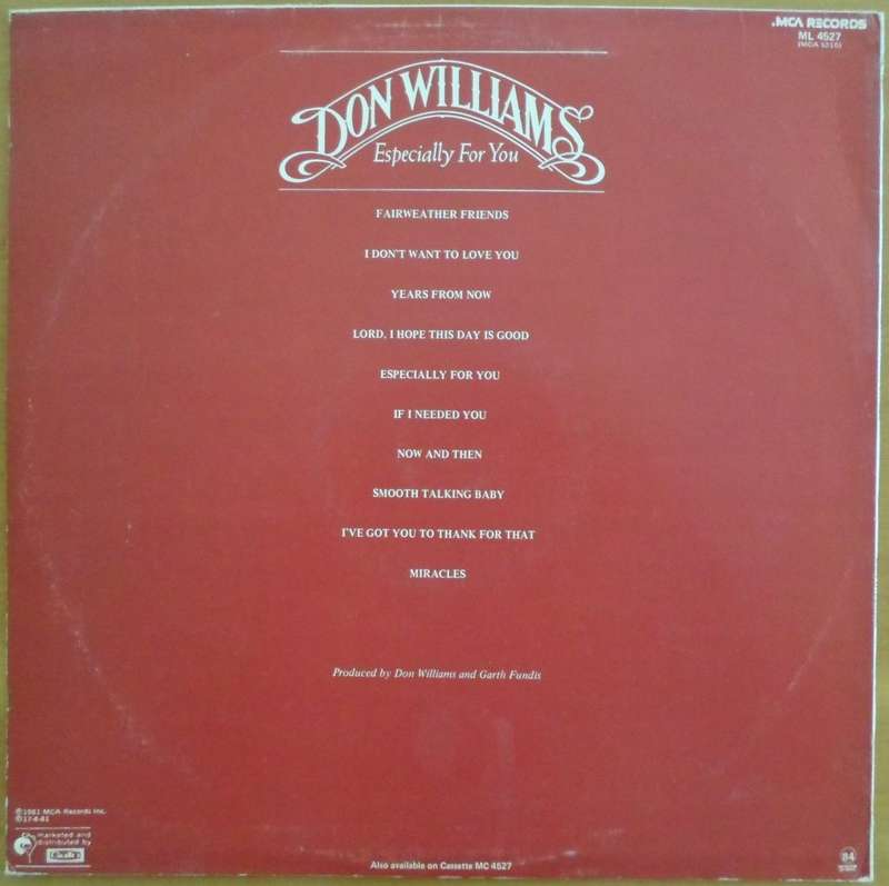 Don Williams - Especially for You