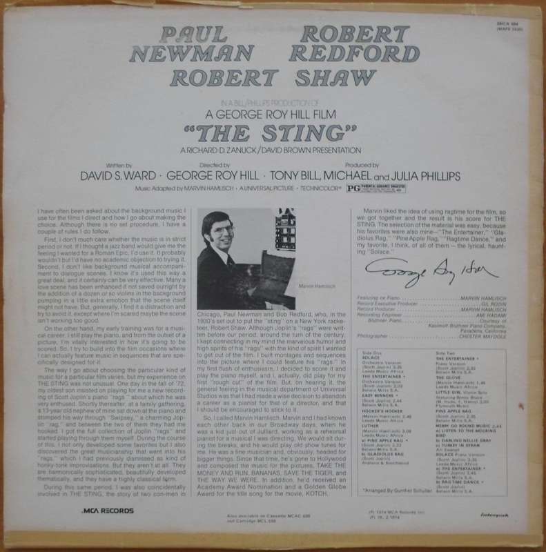 Marvin Hamlisch - The Sting (Original Motion Picture Soundtrack)