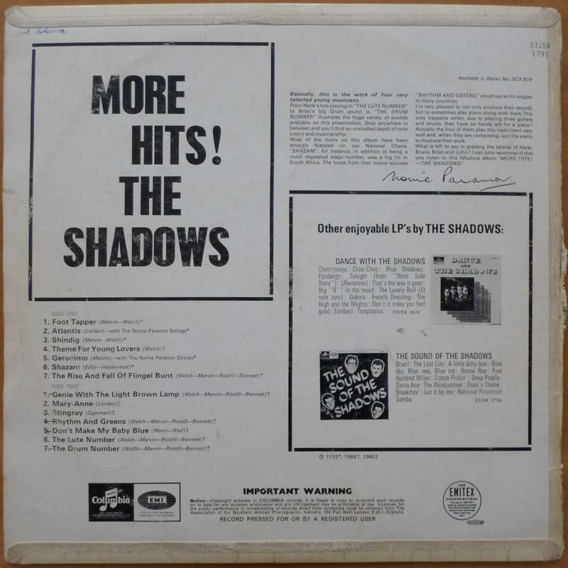 The Shadows - More Hits! The Shadows