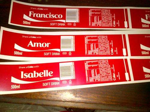 COCA COLA YOUR NAME