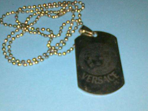 STEEL VERSACE DOGTAG CHAIN