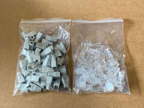 Ethernet plugs + boots - Workshop Clearance Sale