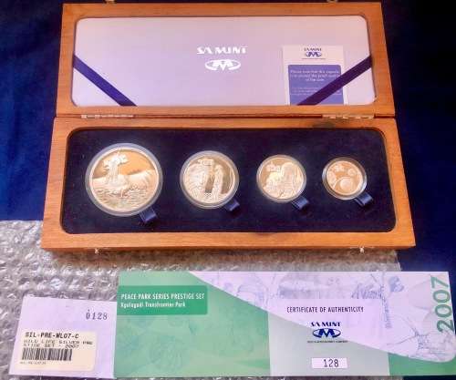 SILVER PROOF SET 2007 - KGALAGADI TRANSFRONTIER PARK ( Peace Park Series Prestige Set )