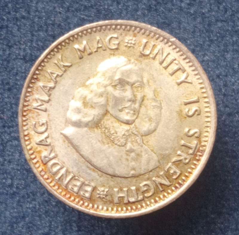21/2c 1961 R.S.A. Van Riebeeck 50% Silver 0.72gm