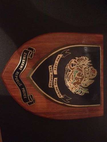 A Zimbabwe republic police plaque
