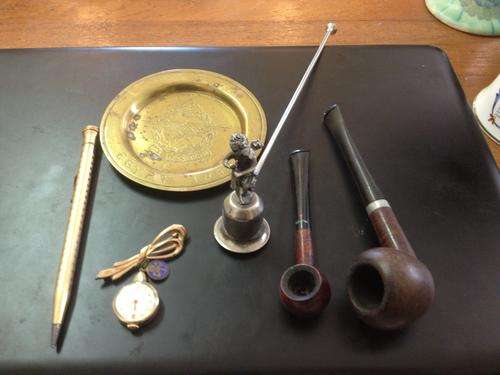A lot of bric a brac including gold filled wahl pencil