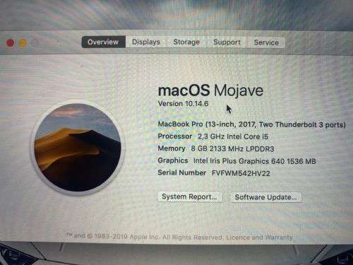 Apple Macbook Pro 13-inch 128gb