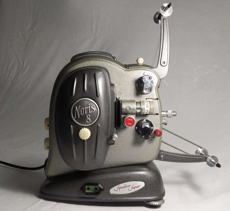 Rare Vintage Noris 8 Synchro Super Movie Cine Film Projector: Stunning 50's Retro Decorator's Piece