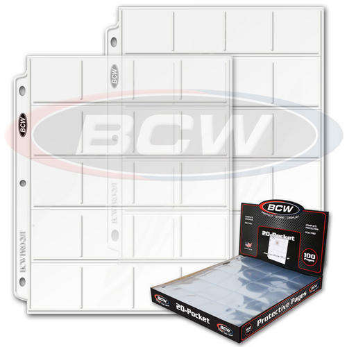 BCW Polypropylene Pages -- 20 2x2 Pockets(PVC Free)