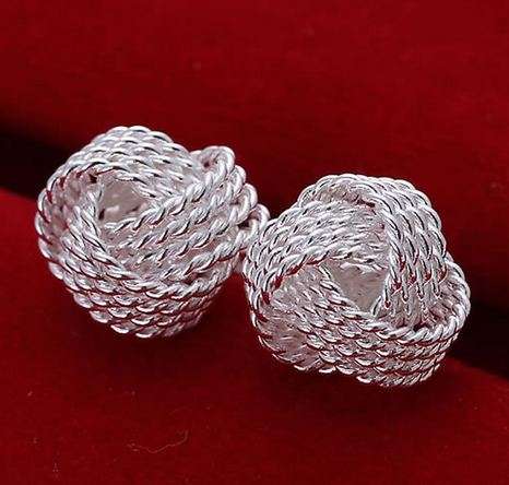 LATE ENTRY CRAZY R1 START - Sterling silver round earrings