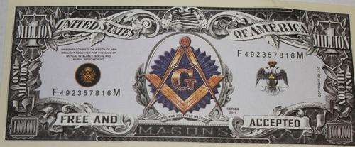 1 million us dollars novelty gift dollar bill freemason