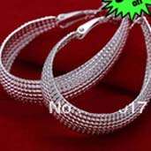 CRAZY R1 START - silver round earrings 3 - 4 cm